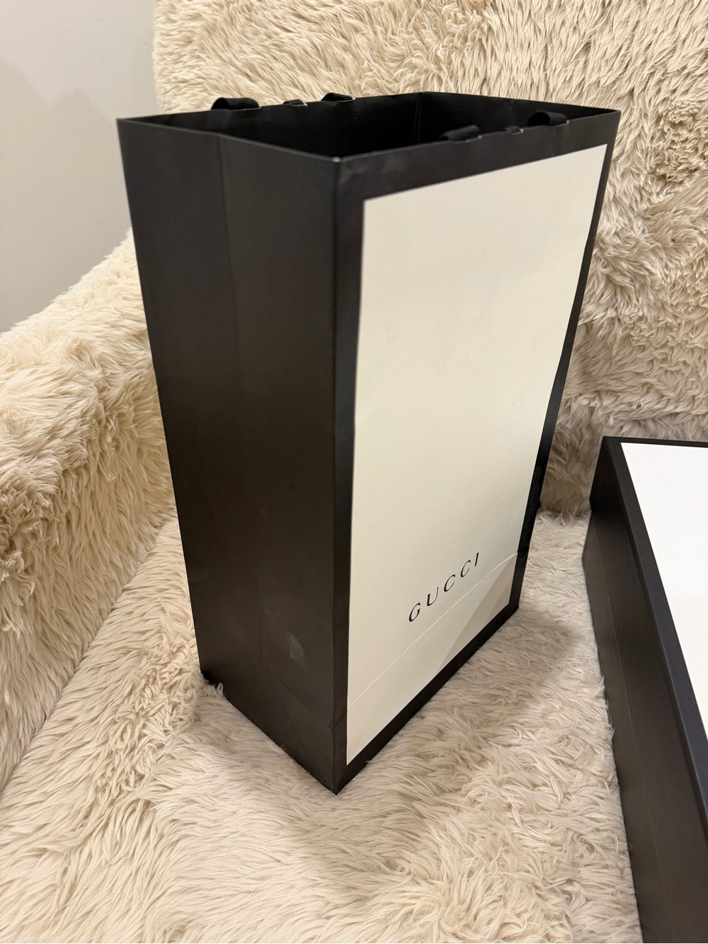 Gucci Shoe Box, Gift Bag + Dust Bags